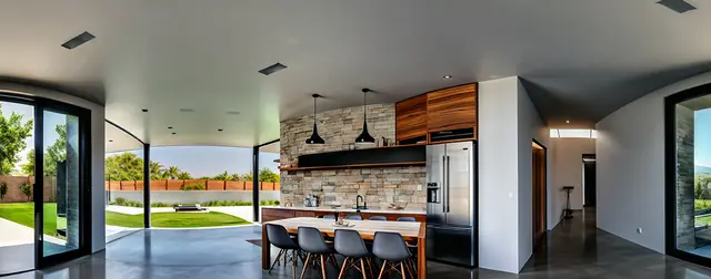 Concrete House: an 8192 × 4096 equirectangular 360° panorama from the interiors packs