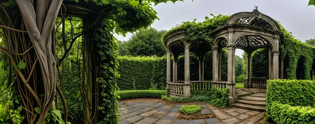 Cursed Garden: an 8192 × 4096 equirectangular 360° panorama from the haunted packs