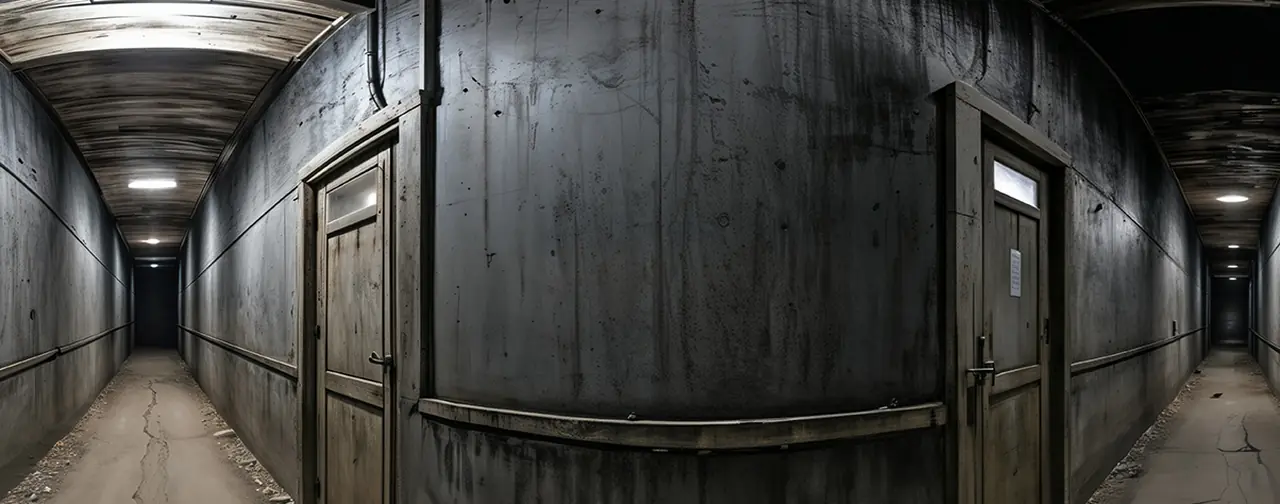 Endless Corridor: an 8192 × 4096 equirectangular 360° panorama