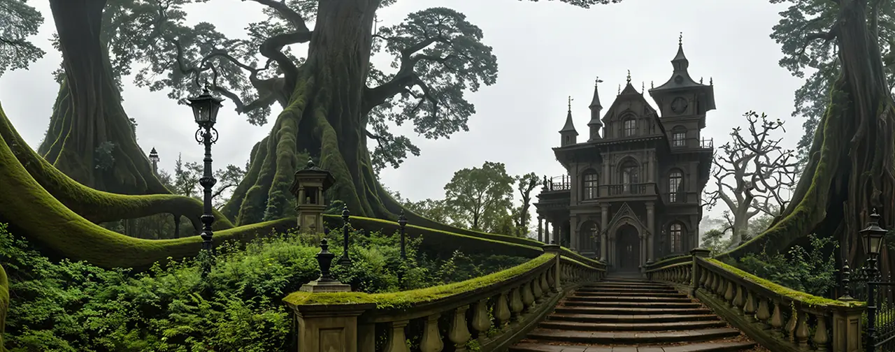 Haunted Mansion PACK: an 8192 × 4096 equirectangular 360° panorama